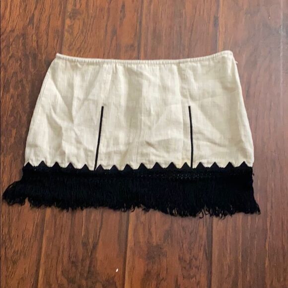 Free People Fringe Skirt Festival Boho Concert Feminine Contemporary Casual - Picture 3 of 8